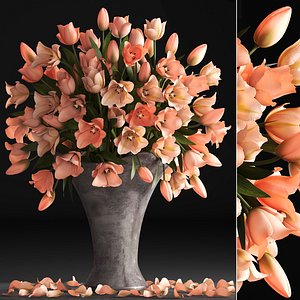 3D bouquet tulips decor