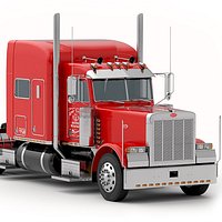 Truck 379 red with interior