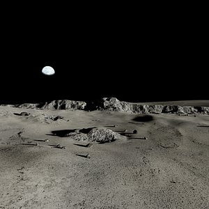 PBR Photorealistic Lunar Surface