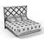 Clásico art deco cama respaldo alto con mechones contemporáneo lexington