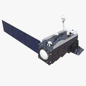 Satellite with Solar Panels