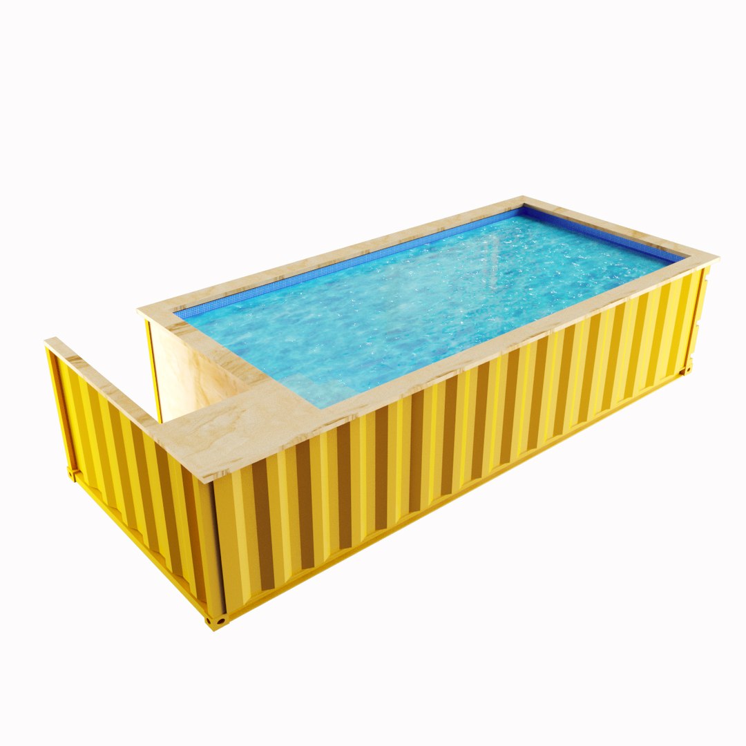 3D Shipping Container Swimming Pool - TurboSquid 1609522