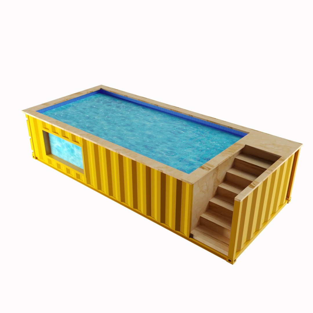 3D Shipping Container Swimming Pool - TurboSquid 1609522