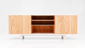 3D Modern Wooden TV  Table model