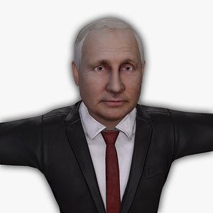3D model Vladimir Putin Realistic - PBR Low Poly
