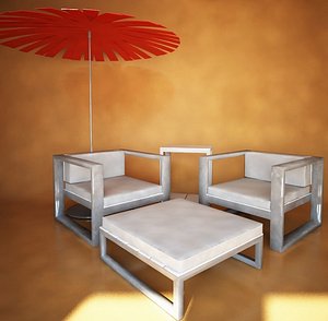 Gandia Blasco Outdoor Armchairs and table-pouf Na Xemena