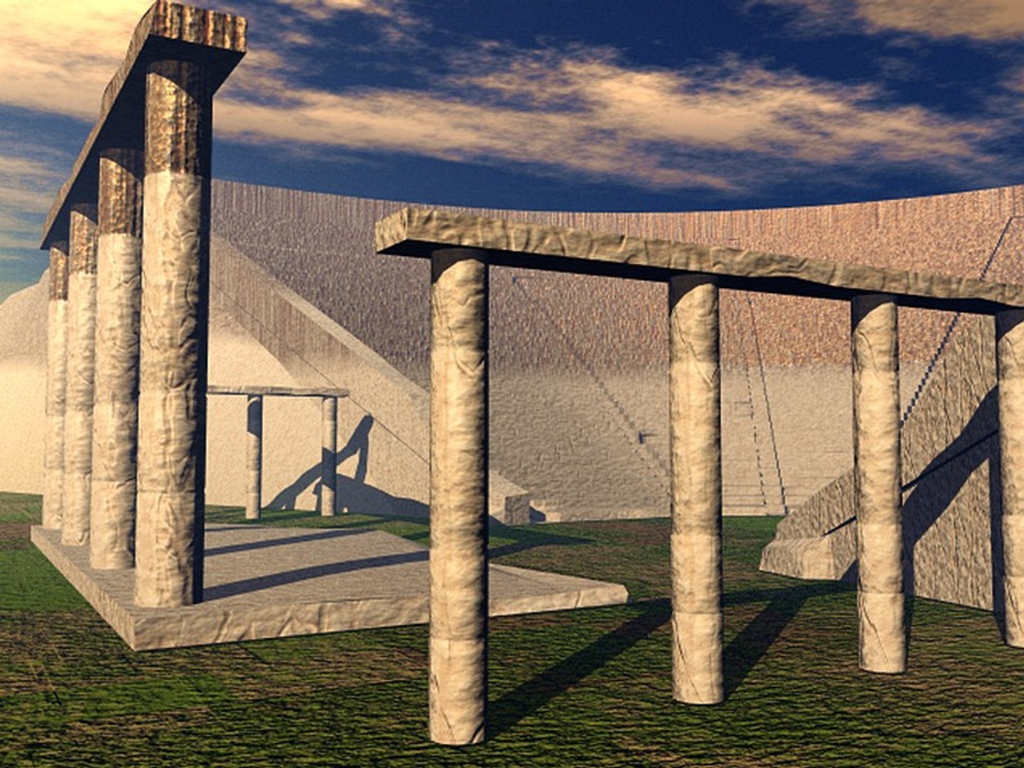 Roman Greek Ampitheater Coliseum 3d Model