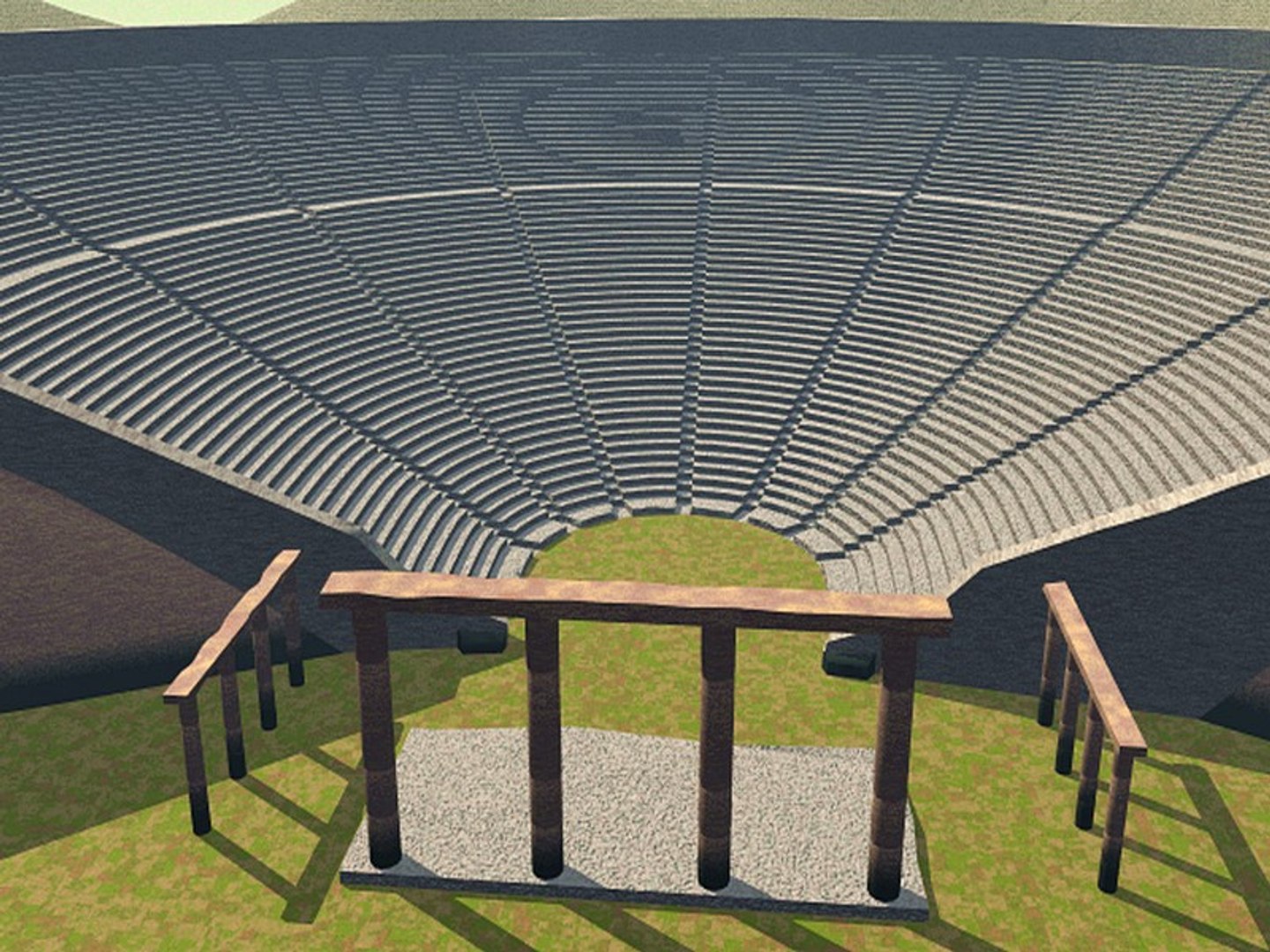 Roman Greek Ampitheater Coliseum 3d Model