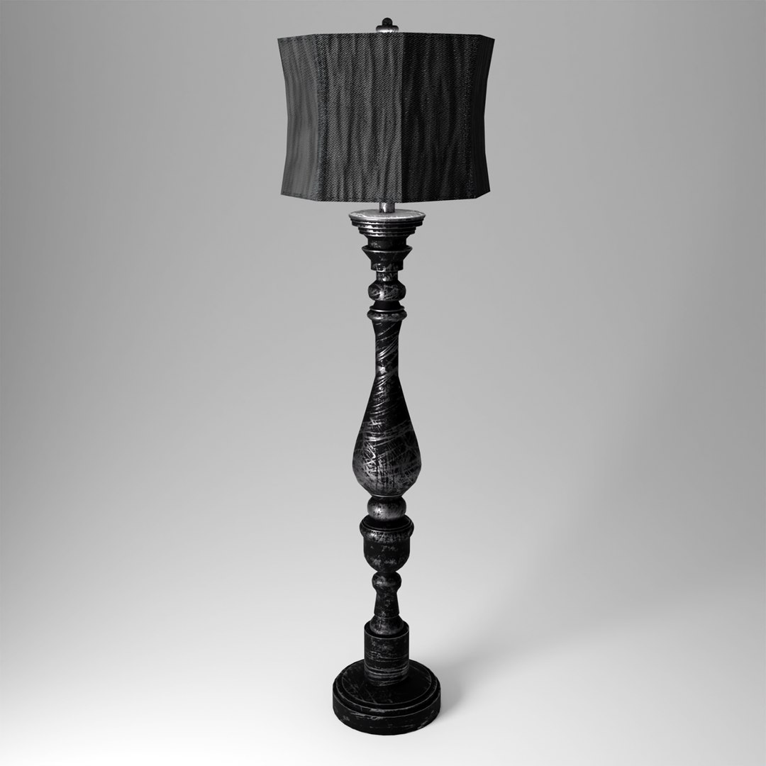 Vintage floor lamp 3D TurboSquid 1943649