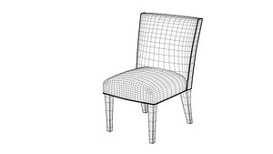 Ana Dining Chair    Modern Upholstered Seat with Wooden Legs