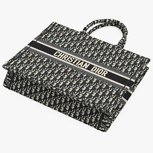 Dior 30 Montaigne Bag Metallic Steel Gray 3D model
