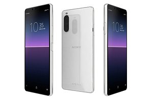 Sony Xperia 10 Mk II White Low Poly 3D model