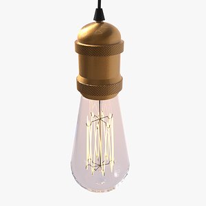 Vintage Old edison Lamp With a Cartridge 3D