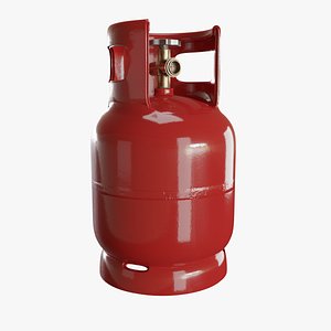 Gas Cylinder Red 3D