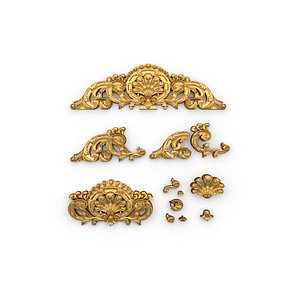 Acanthus Leaf Set 13 3D print model 3D model