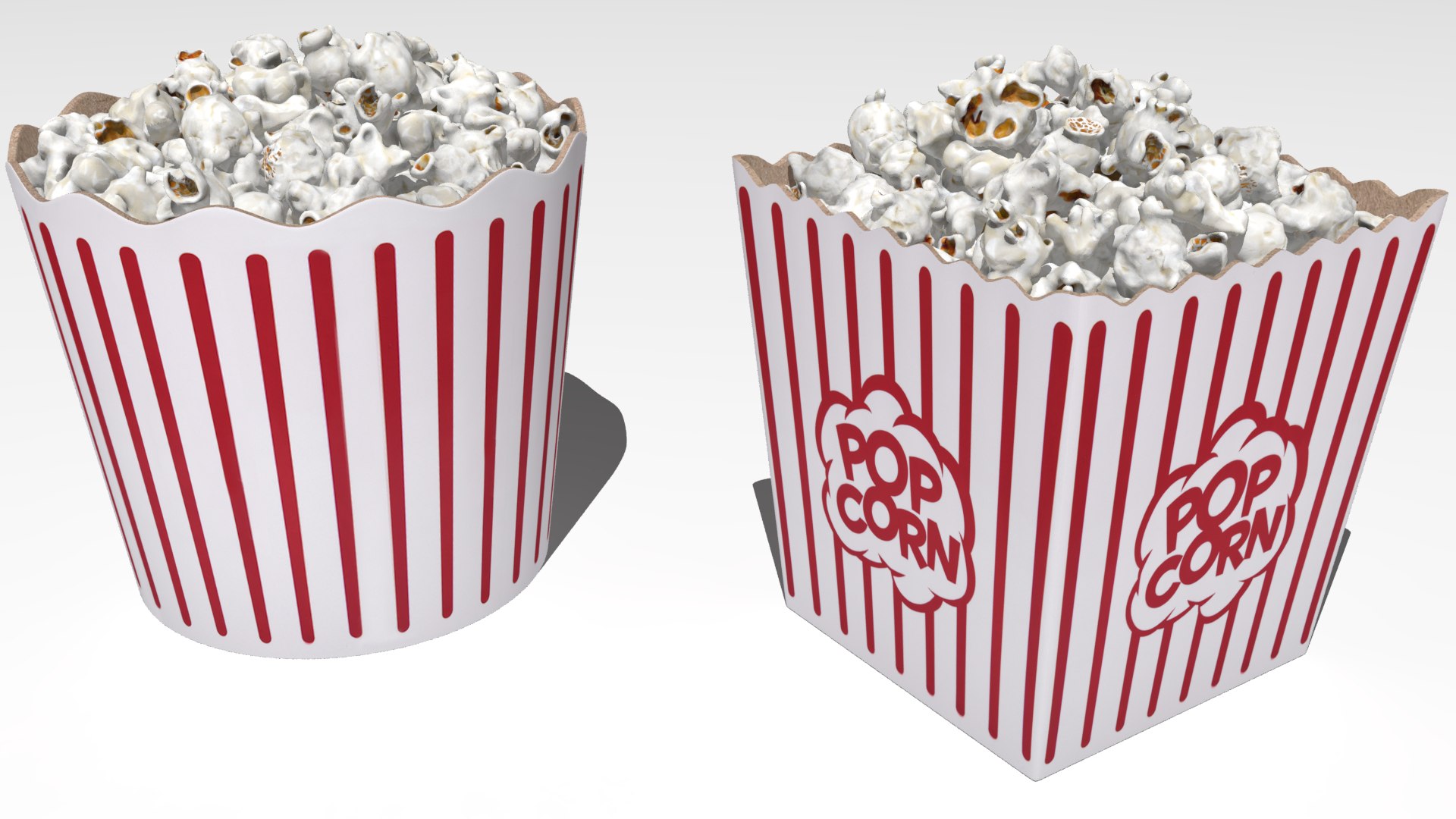 Popcorn Buckets Model TurboSquid 1767142