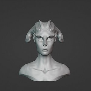 3D girl with horns