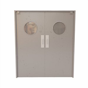 3D Kitchen Rear door lowpoly 3d model