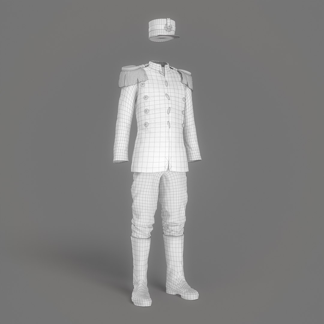 Vintage Military Uniform Green Game Ready 3D model https://p.turbosquid.com/ts-thumb/pC/UZev4X/Yt/wire_00001/jpg/1652174239/1920x1080/fit_q87/3136516706958e72c209e42ad5d113c494b28746/wire_00001.jpg