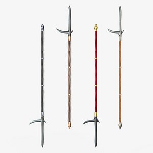 Japanese Spear Kata Kama Yari 4 colors 3D model