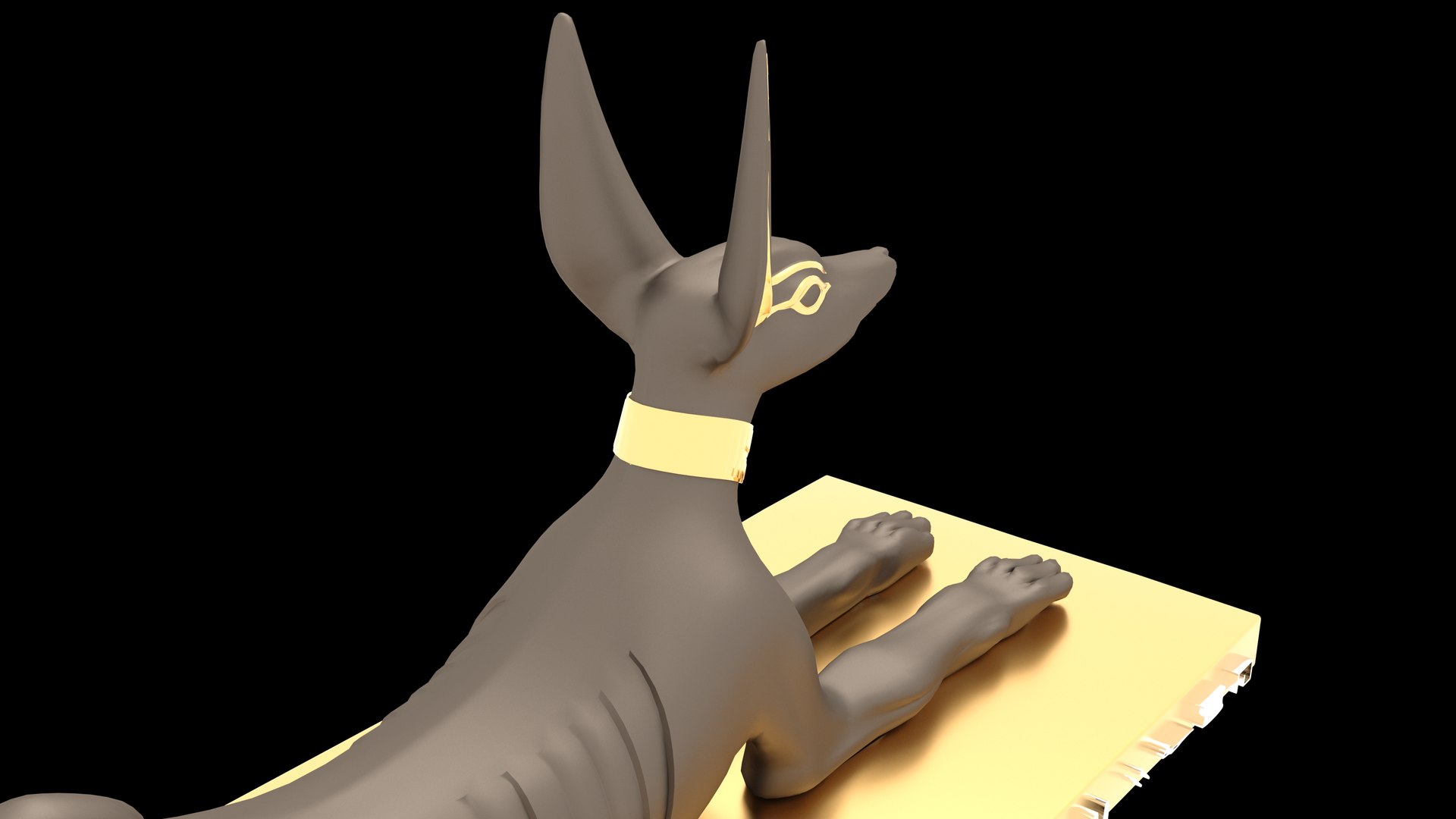Figure Of God Anubis 3D Model - TurboSquid 1972429