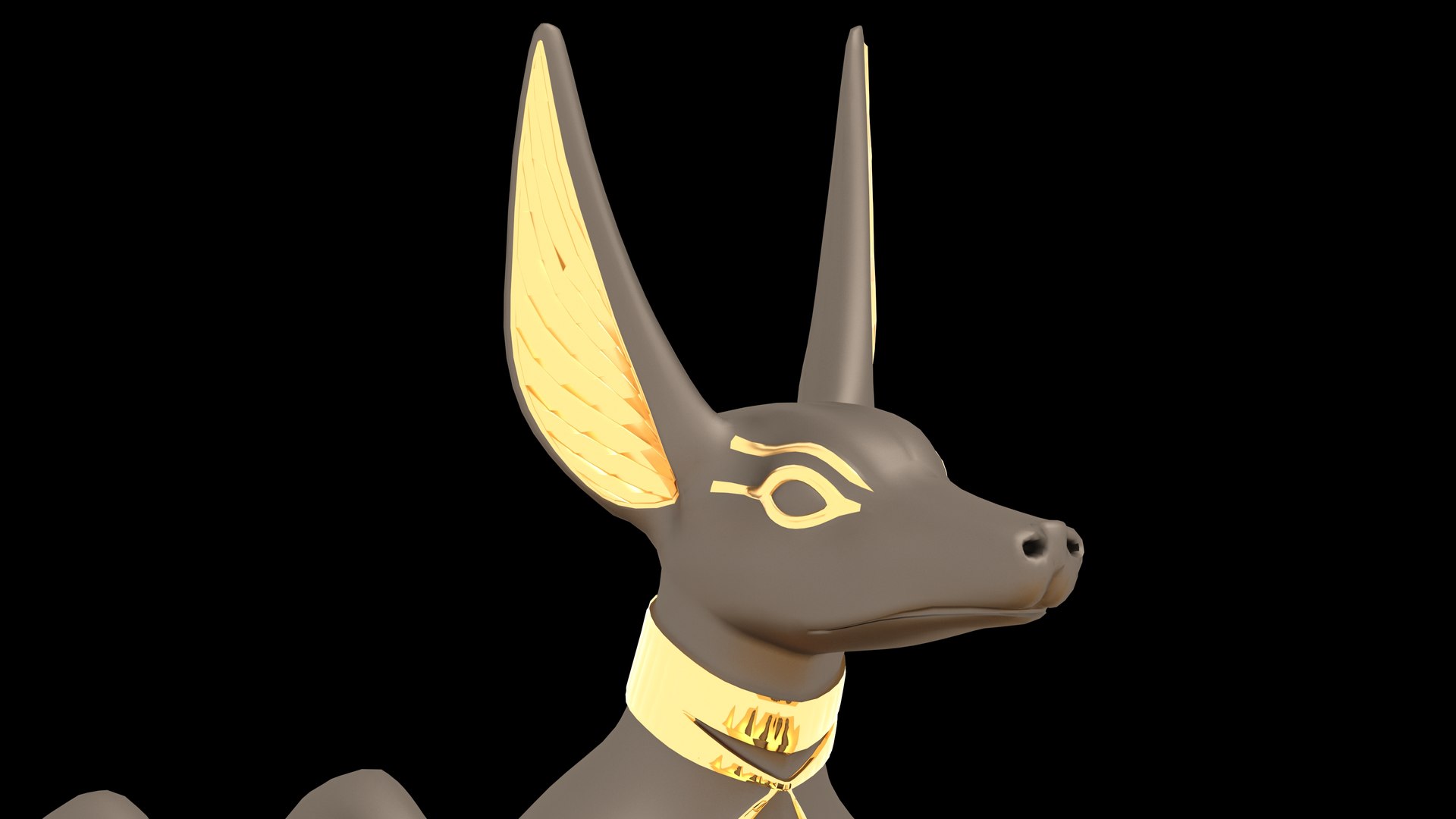 Figure Of God Anubis 3D Model - TurboSquid 1972429