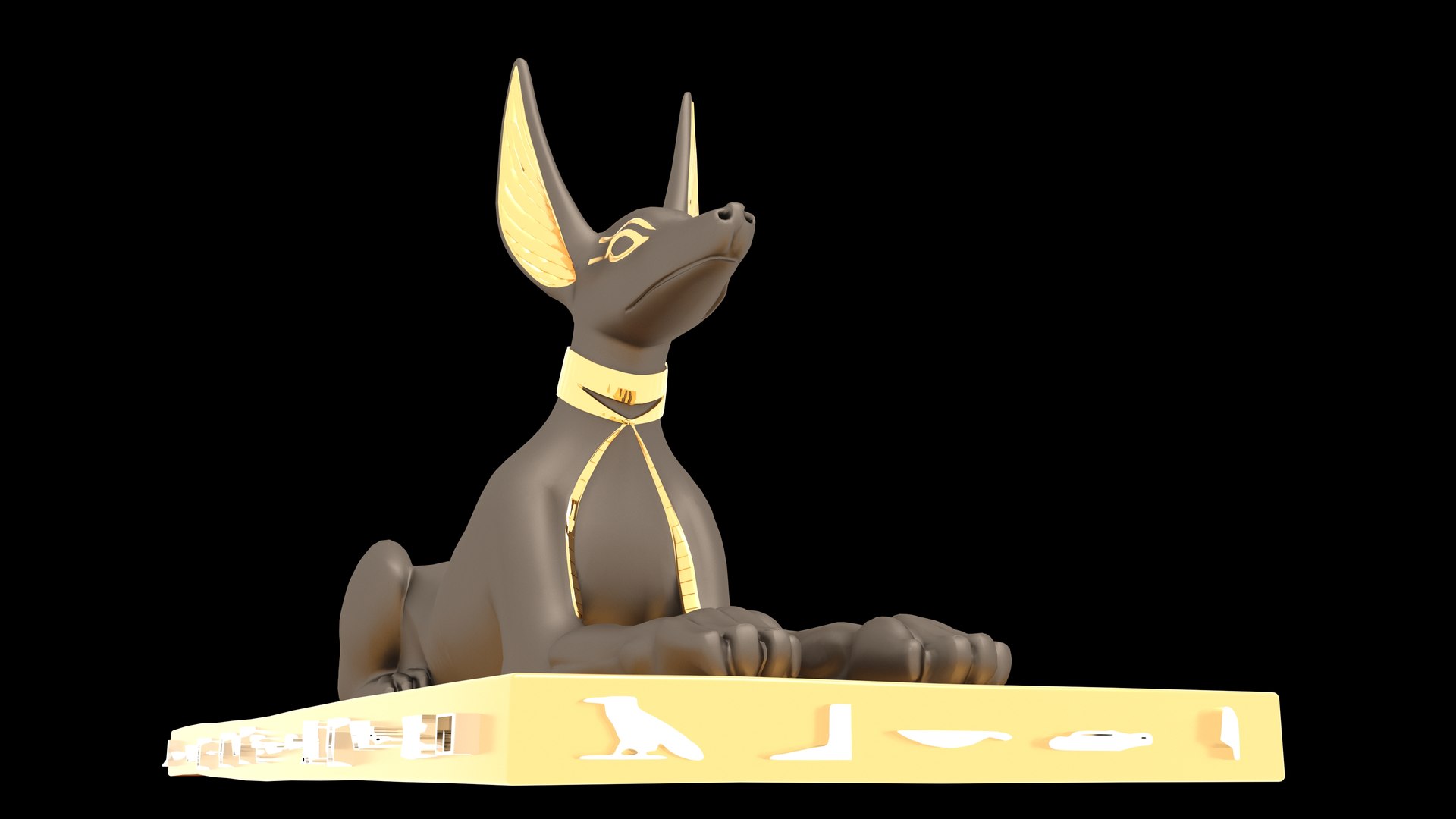 Figure Of God Anubis 3D Model - TurboSquid 1972429