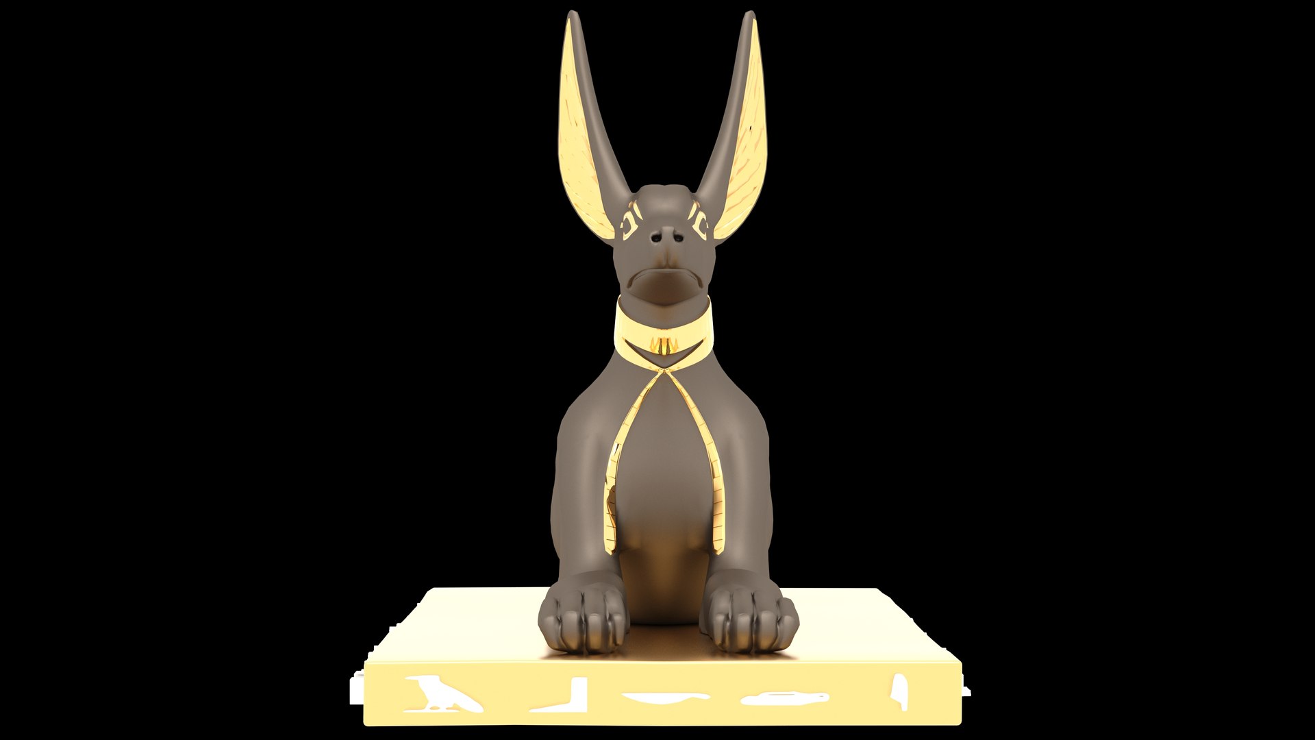 Figure Of God Anubis 3D Model - TurboSquid 1972429