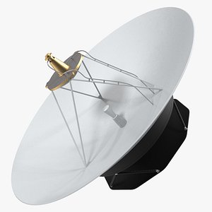3D model parabolic antenna
