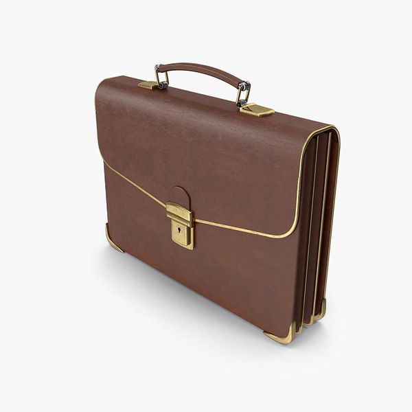 Vintage Leather Briefcase 3D