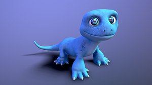 3D lizard cartoon