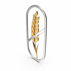 Gluten Free Symbol Gold Silver model