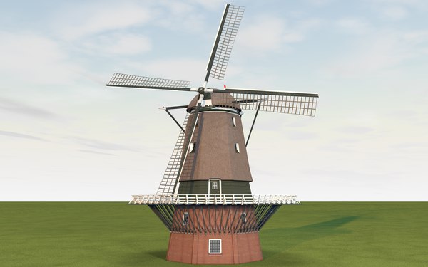 Moinho De Vento Holanda Mini Para Montar 3d Maquete