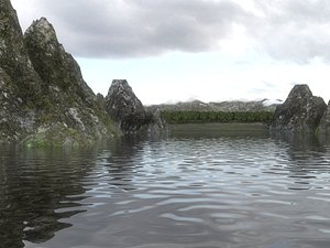 sea sand beach 3D