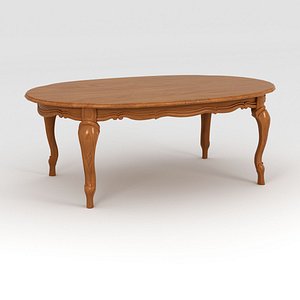 coffee table wooden 3D model