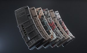 M4 AR15 Magazine PMAG Gen 3 30rd - Lowpoly PBR