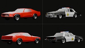 80s-90s 2 retro cars pack