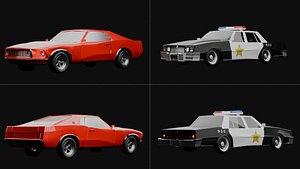80s-90s 2 retro cars pack