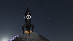 missile spaceship 3D model