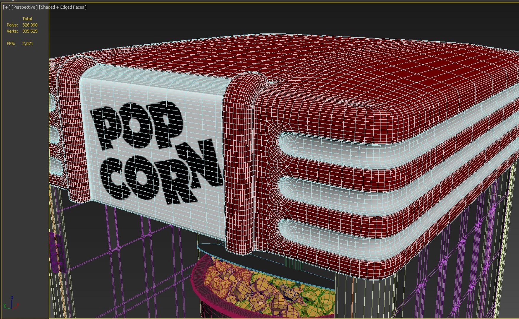 Corn Popcorn Machine 3d Model