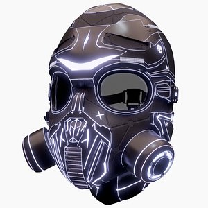 Stylized Cyberpunk Mask 3D