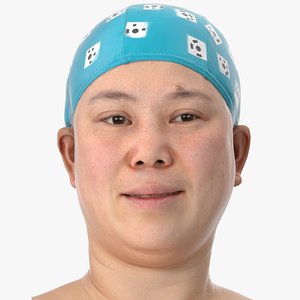 3D Mei Human Head Smile Clean Scan model