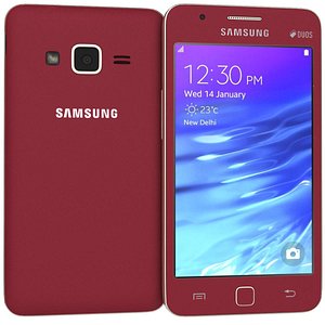 samsung z1 wine red 3d 3ds