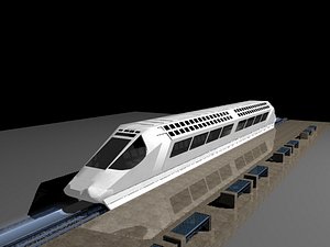 Red Maglev Bullet Train Engine 3D Model $99 - .3ds .blend .c4d