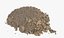 Cracked soil pile