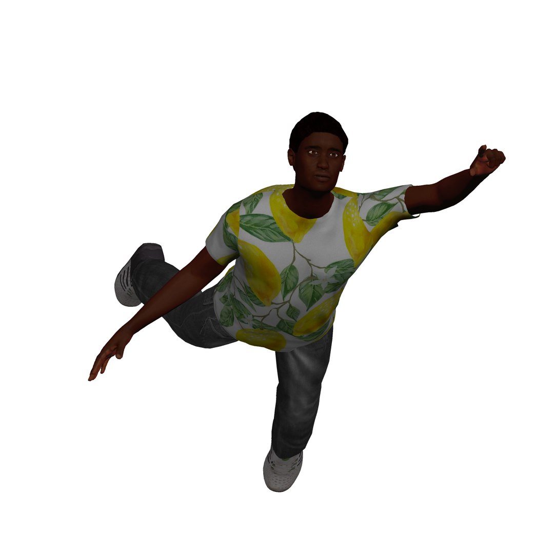 3D Adult Black Man Rigged Character Model - TurboSquid 1617287