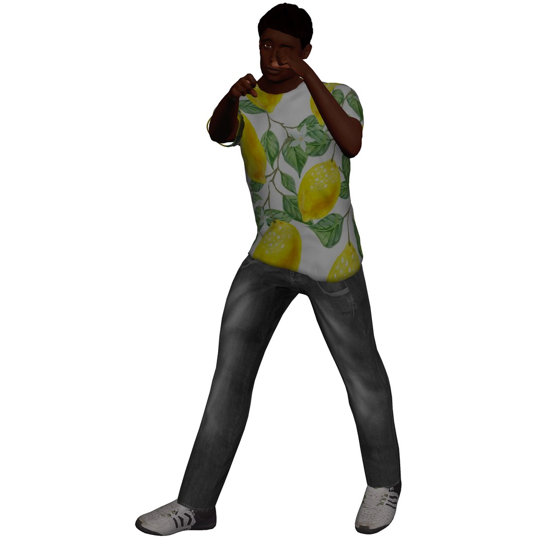 3D Adult Black Man Rigged Character Model - TurboSquid 1617287