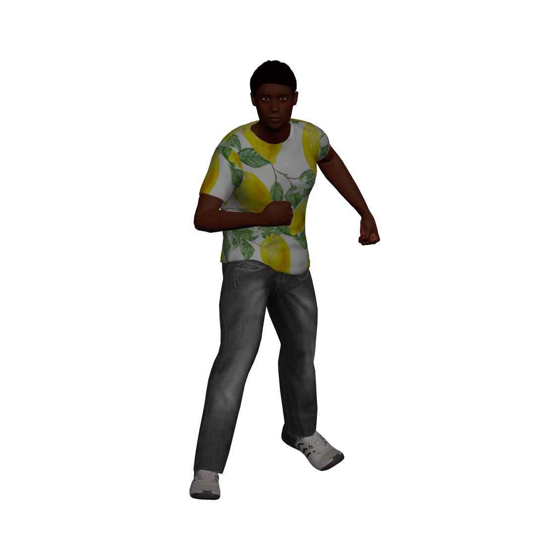 3D Adult Black Man Rigged Character Model - TurboSquid 1617287