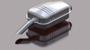 3D rear muffler model