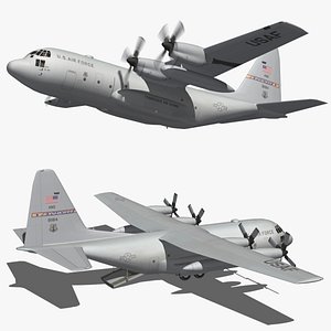 3D model Lockheed C130H Hercules